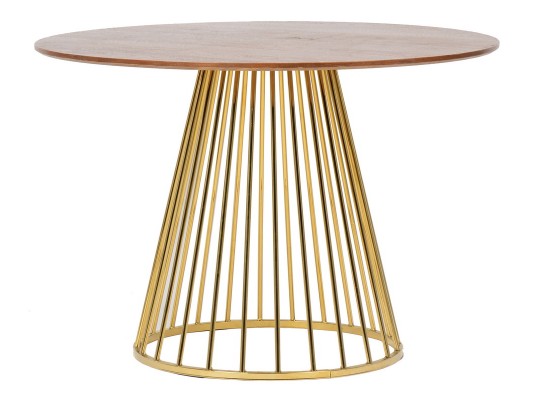 Стол Liverpool 100см, орех с золотистыми ножками в Ростове-на-Дону