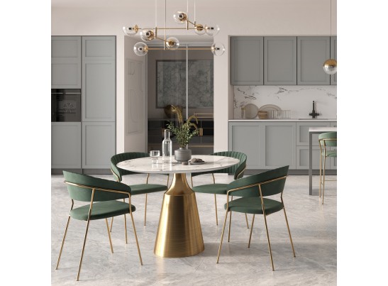 Комплект из 2-х стульев Turin чёрный с золотыми ножками в Ростове-на-Дону