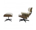 Кресло EAMES LOUNGE CHAIR и оттоманка EAMES LOUNGE CHAIR бежевые в Ростове-на-Дону