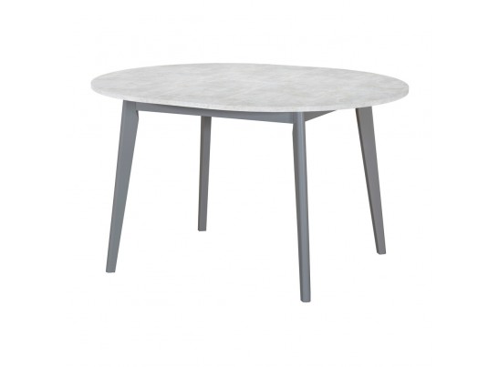 Стол Oslo круглый раскладной 110-140x110x76см, Бетон лайт, серый в Ростове-на-Дону