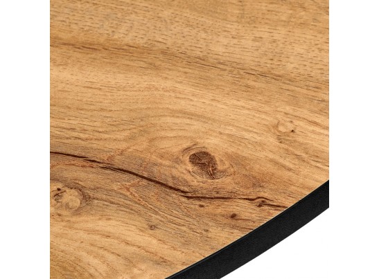 Стол Rudolf круглый раскладной 100-130x100x75см, Дуб Вотан, чёрный в Ростове-на-Дону