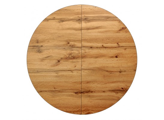 Стол Rudolf круглый раскладной 100-130x100x75см, Дуб Вотан, чёрный в Ростове-на-Дону