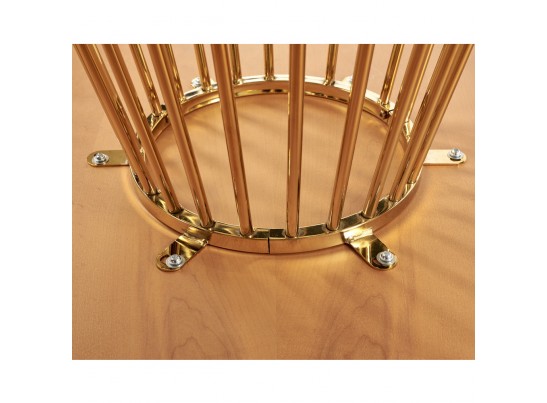 Стол Liverpool диам.110см, шпон орех лучевой набор, с золотистыми ножками в Ростове-на-Дону