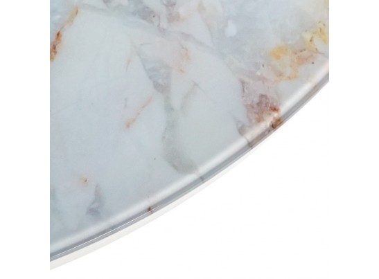 Набор кофейных столиков Tango бежевый мрамор с белыми ножками, 2шт в Ростове-на-Дону