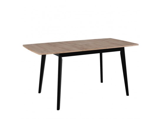 Стол Oslo раскладной 120-160x80x75см, Дуб Навара, чёрный в Ростове-на-Дону