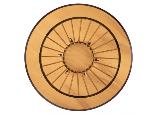 Стол Liverpool диам.110см, шпон орех лучевой набор, с золотистыми ножками в Ростове-на-Дону