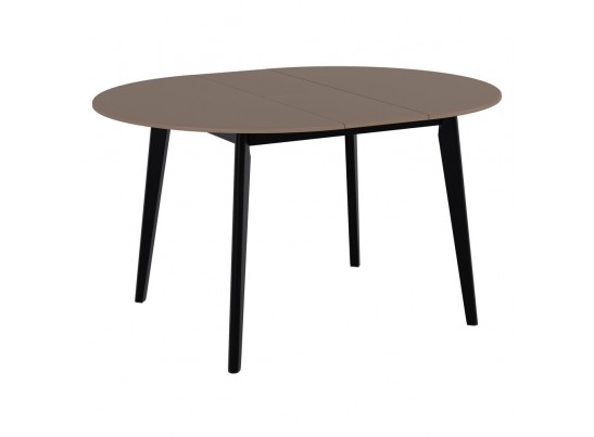 Стол Marcel круглый раскладной 110-140x110x76см, Кофе, чёрный в Ростове-на-Дону