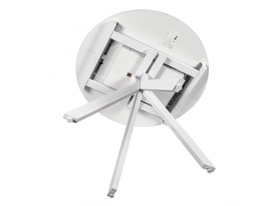 Стол Rudolf круглый раскладной 90-120x90x75см, белый мрамор, белый в Ростове-на-Дону