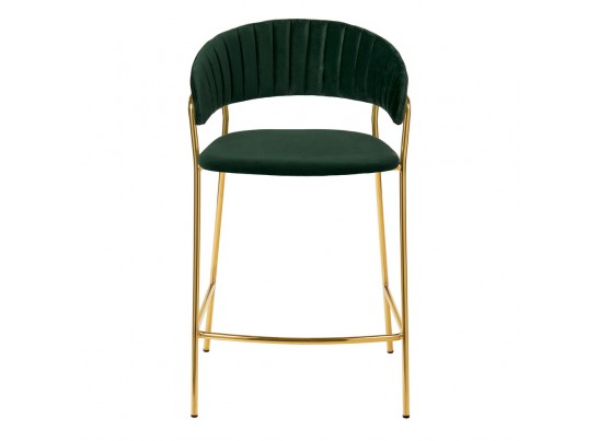 Стул полубарный Turin зеленый с золотыми ножками в Ростове-на-Дону