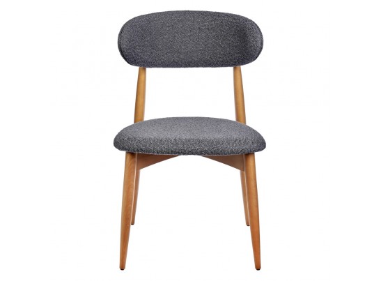 Стул Lucas тёмно-серый букле с ножками цвета орех в Ростове-на-Дону