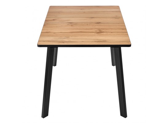 Стол Dublin раскладной 120-160х80х75 Дуб Вотан с чёрными ножками в Ростове-на-Дону