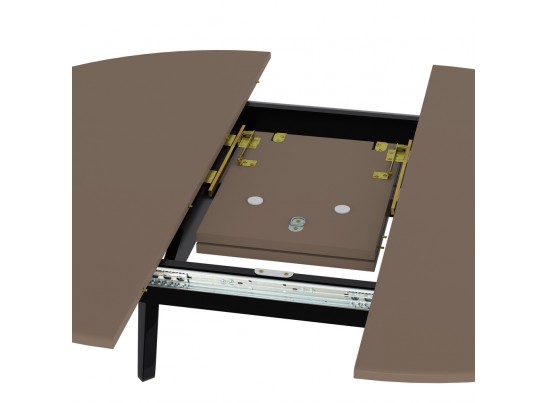 Стол Marcel круглый раскладной 110-140x110x76см, Кофе, чёрный в Ростове-на-Дону