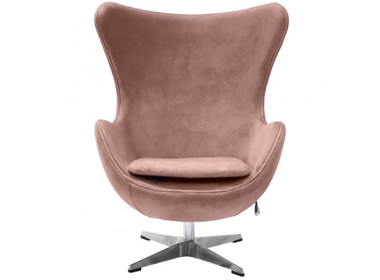 Кресло EGG CHAIR пыльно-розовый, искусственная замша в Ростове-на-Дону