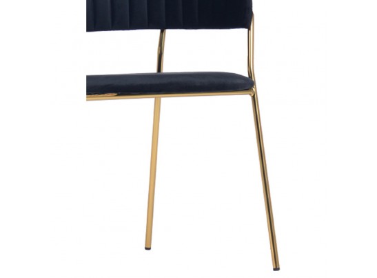 Комплект из 2-х стульев Turin чёрный с золотыми ножками в Ростове-на-Дону
