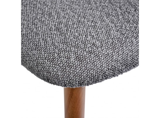 Стул Lucas тёмно-серый букле с ножками цвета орех в Ростове-на-Дону