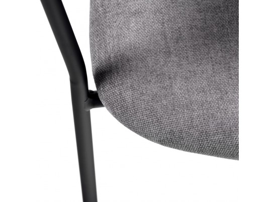 Комплект из 2-х стульев Turin серый вельвет с чёрными ножками в Ростове-на-Дону