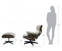 Кресло EAMES LOUNGE CHAIR и оттоманка EAMES LOUNGE CHAIR бежевые в Ростове-на-Дону