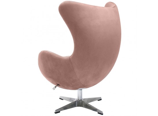 Кресло EGG CHAIR пыльно-розовый, искусственная замша в Ростове-на-Дону