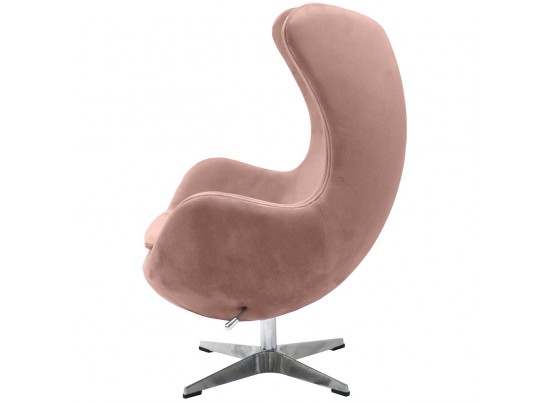 Кресло EGG CHAIR пыльно-розовый, искусственная замша в Ростове-на-Дону