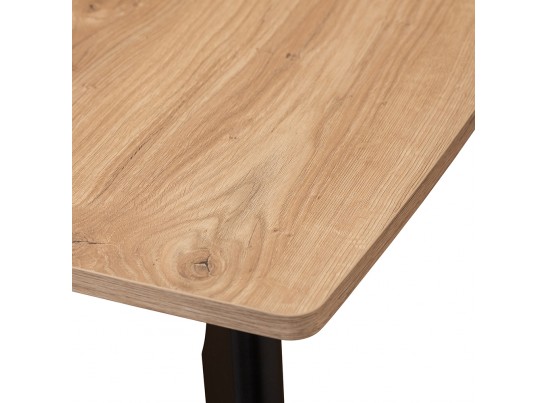 Стол Oslo раскладной 120-160x80x75см, Дуб Навара, чёрный в Ростове-на-Дону