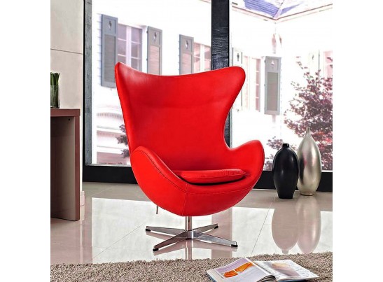 Кресло EGG CHAIR красный глянец в Ростове-на-Дону