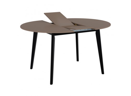 Стол Marcel круглый раскладной 110-140x110x76см, Кофе, чёрный в Ростове-на-Дону