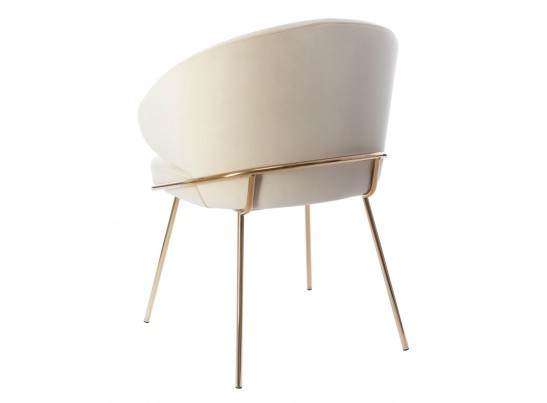 Стул-полукресло Emil кремовый с золотыми ножками в Ростове-на-Дону