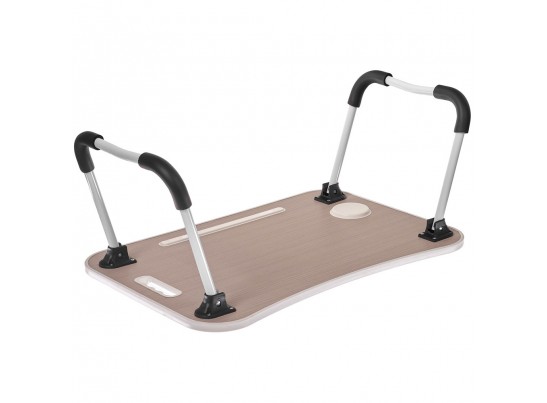 Стол складной с подстаканником «ЛАЙТ», 59,5x39,5x26,4см, мдф, металл, св. дерево, белый в Ростове-на-Дону