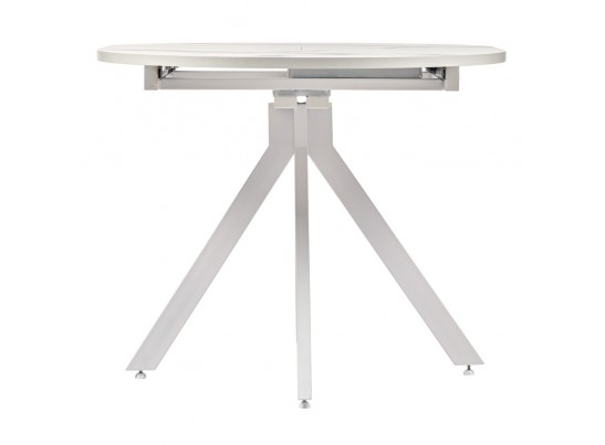 Стол Rudolf круглый раскладной 90-120x90x75см, белый мрамор, белый в Ростове-на-Дону