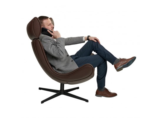 Кресло IMOLA коричневый, натуральная кожа в Ростове-на-Дону