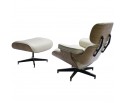 Кресло EAMES LOUNGE CHAIR и оттоманка EAMES LOUNGE CHAIR бежевые в Ростове-на-Дону