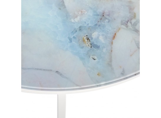 Набор кофейных столиков Tango бежевый мрамор с белыми ножками, 2шт в Ростове-на-Дону