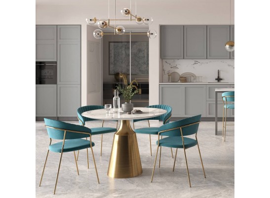 Стул полубарный Turin чёрный с золотыми ножками в Ростове-на-Дону