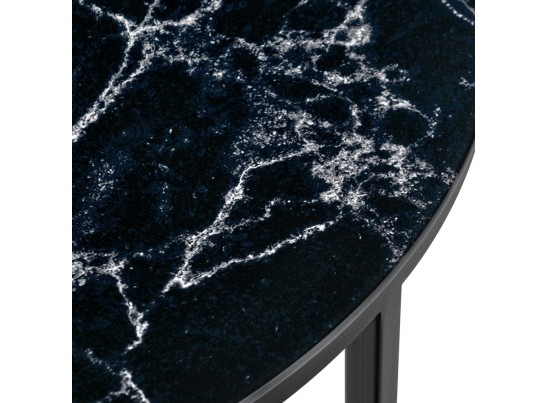 Набор кофейных столиков Tango чёрный мрамор с чёрными ножками, 2шт в Ростове-на-Дону