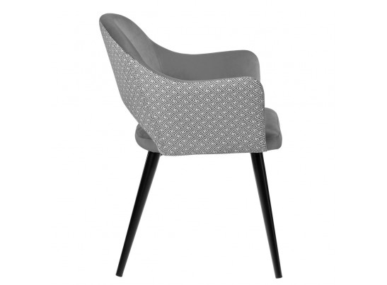 Стул Bruno серый с жаккардом в Ростове-на-Дону