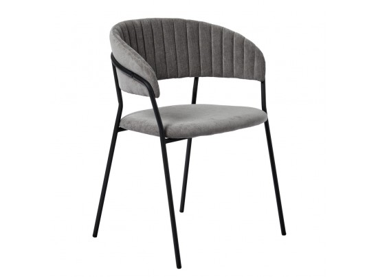Комплект из 2-х стульев Turin серый вельвет с чёрными ножками в Ростове-на-Дону