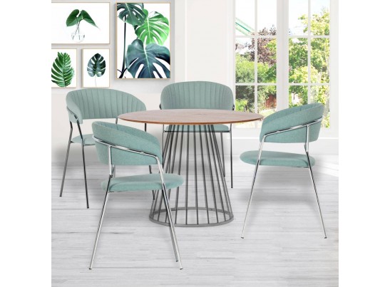 Стол Liverpool 110см орех, хромированные ножки в Ростове-на-Дону