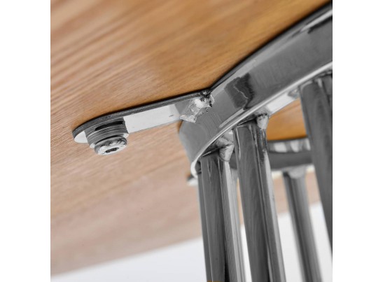 Стол Liverpool 110см орех, хромированные ножки в Ростове-на-Дону