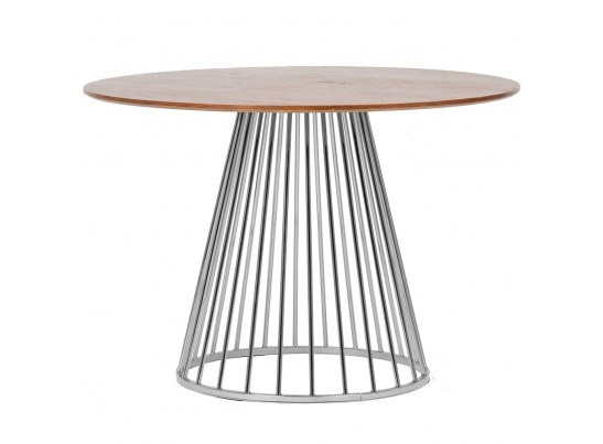 Стол Liverpool 110см орех, хромированные ножки в Ростове-на-Дону