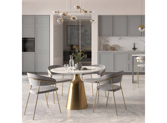 Стул полубарный Turin чёрный с золотыми ножками в Ростове-на-Дону