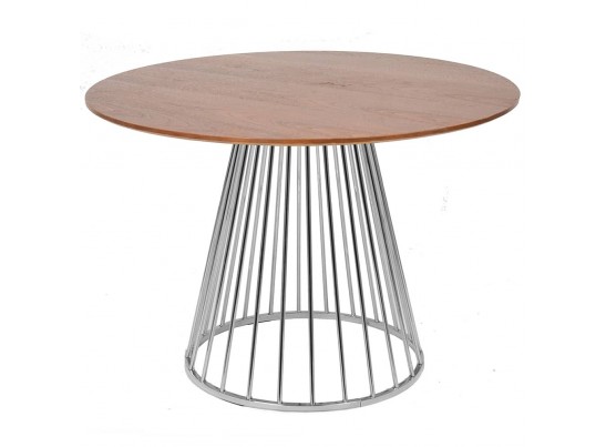 Стол Liverpool 110см орех, хромированные ножки в Ростове-на-Дону