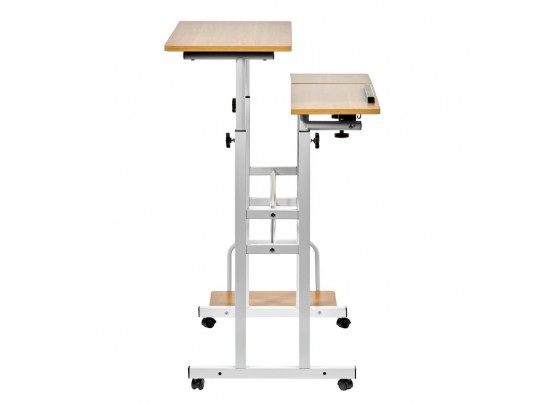 Стол многофункциональный Shuttle 80х58х80-130см, светлое дерево, белый в Ростове-на-Дону