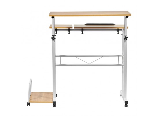 Стол многофункциональный Shuttle 80х58х80-130см, светлое дерево, белый в Ростове-на-Дону