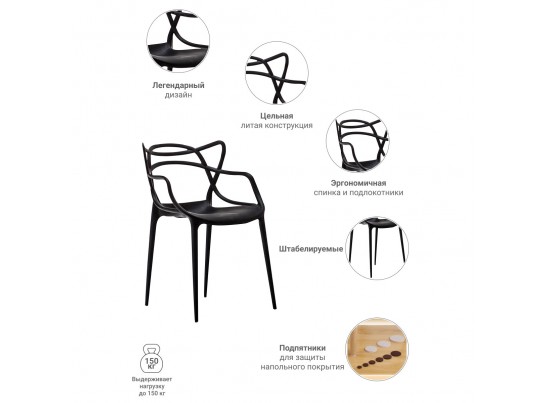 Комплект из 2-х стульев Masters чёрный в Ростове-на-Дону