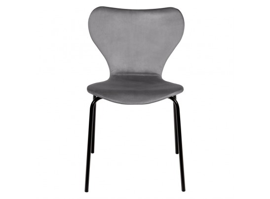 Стул Seven Style тёмно-серый велюр с чёрными ножками в Ростове-на-Дону