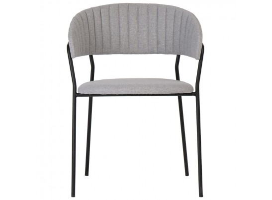 Стул Turin светло-серая рогожка с чёрными ножками в Ростове-на-Дону