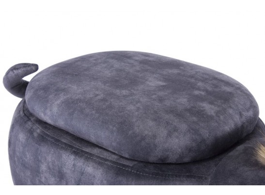 Пуф Мартышка с отсеком для хранения темно-серый в Ростове-на-Дону