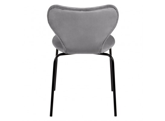 Стул Seven Style тёмно-серый велюр с чёрными ножками в Ростове-на-Дону