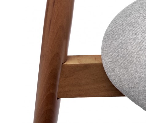 Стул Lucas 3 серый букле с ножками цвета орех в Ростове-на-Дону