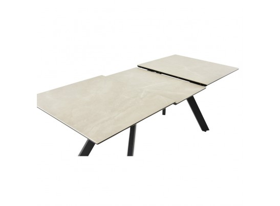 Стол Adam раскладной 140-190x90x75см, керамогранит бежевый, чёрный в Ростове-на-Дону